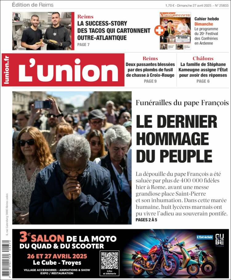 Portada de L'Union (Francia)