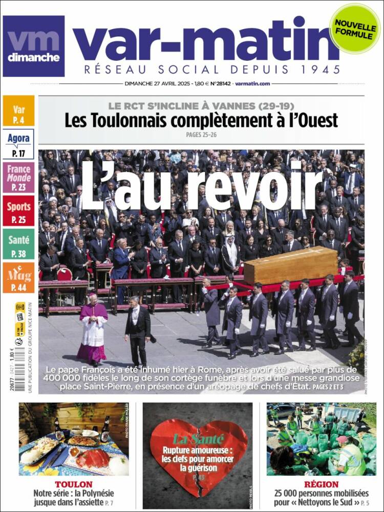 Portada de Var-Matin (France)