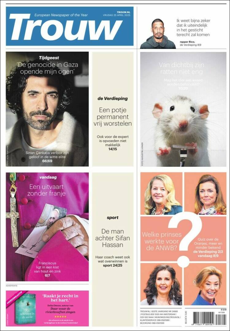 Portada de Trouw (Pa&iacute;ses Bajos)