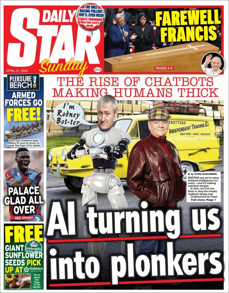Portada de Daily Star (Reino Unido)
