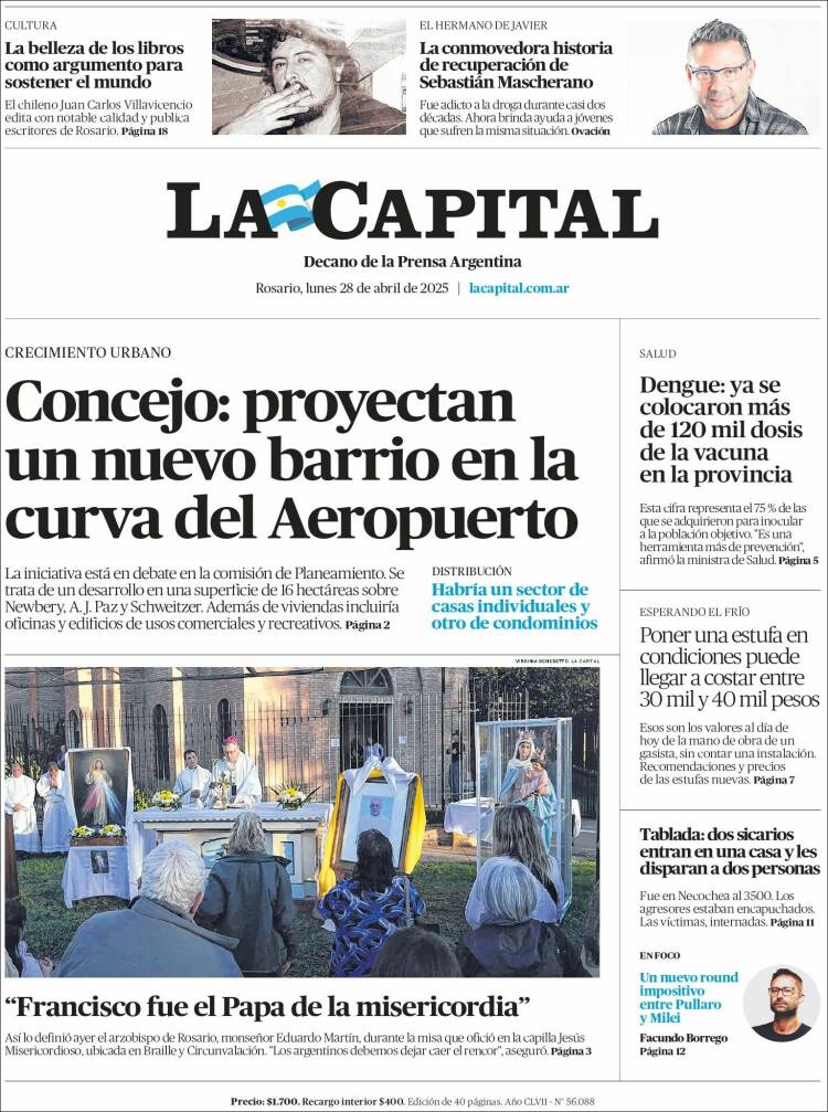 Portada de La Capital - Rosario (Argentina)