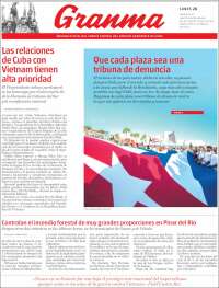 Portada de Granma (Cuba)