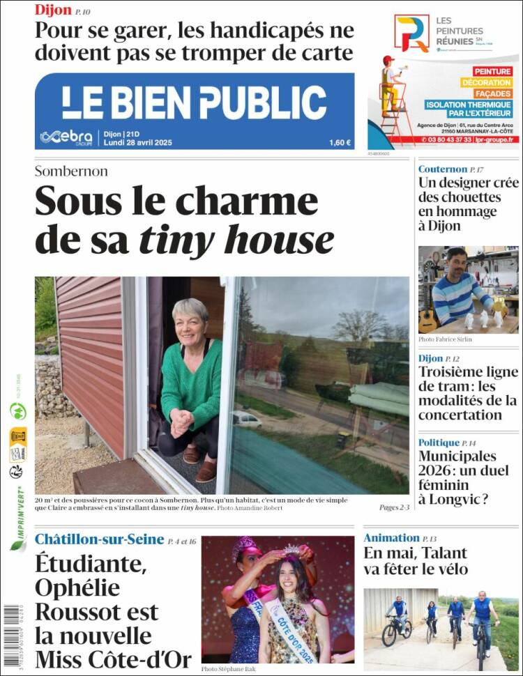 Portada de Le Bien Public (Francia)