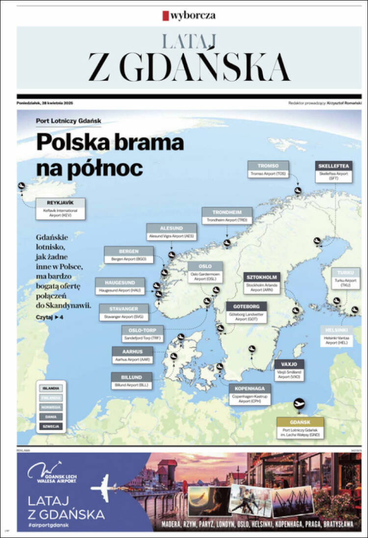 Portada de Gazeta Wyborcza (Polonia)
