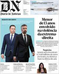 Portada de Diário de Noticias (Portugal)