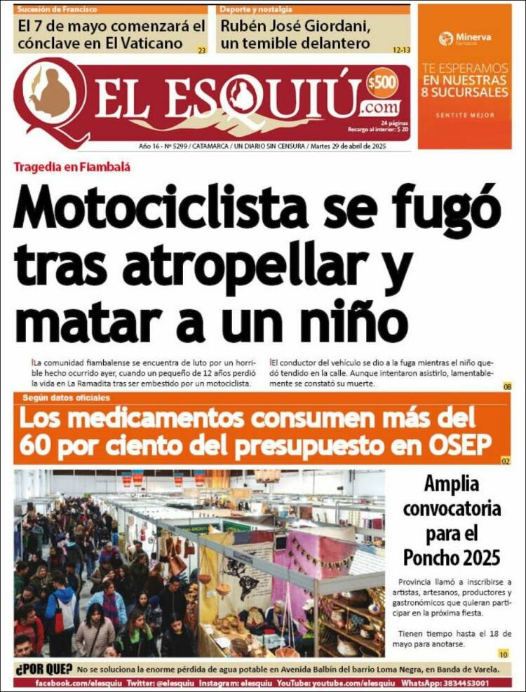 Portada de El Esquiu (Argentina)