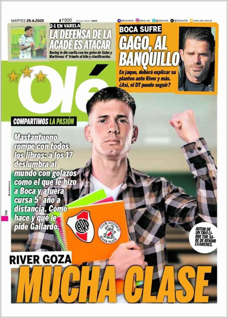 Portada de Olé (Argentina)