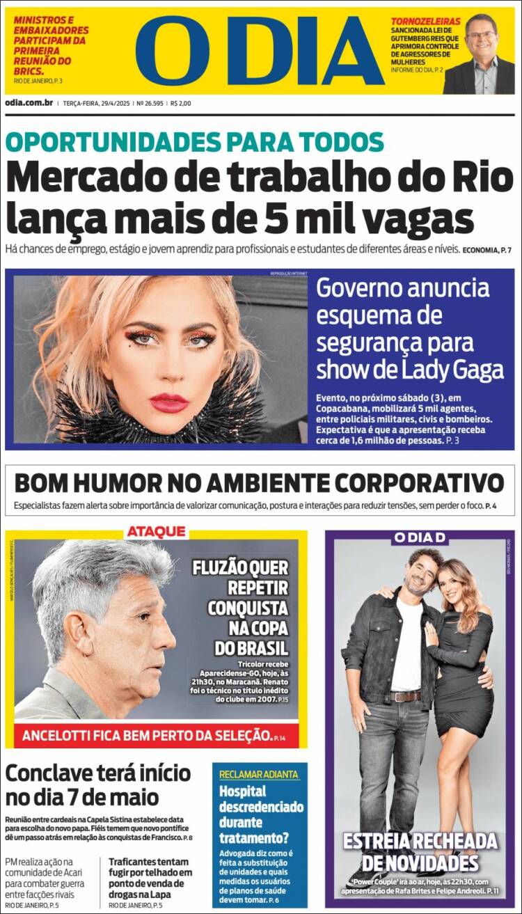 Portada de O Dia (Brasil)