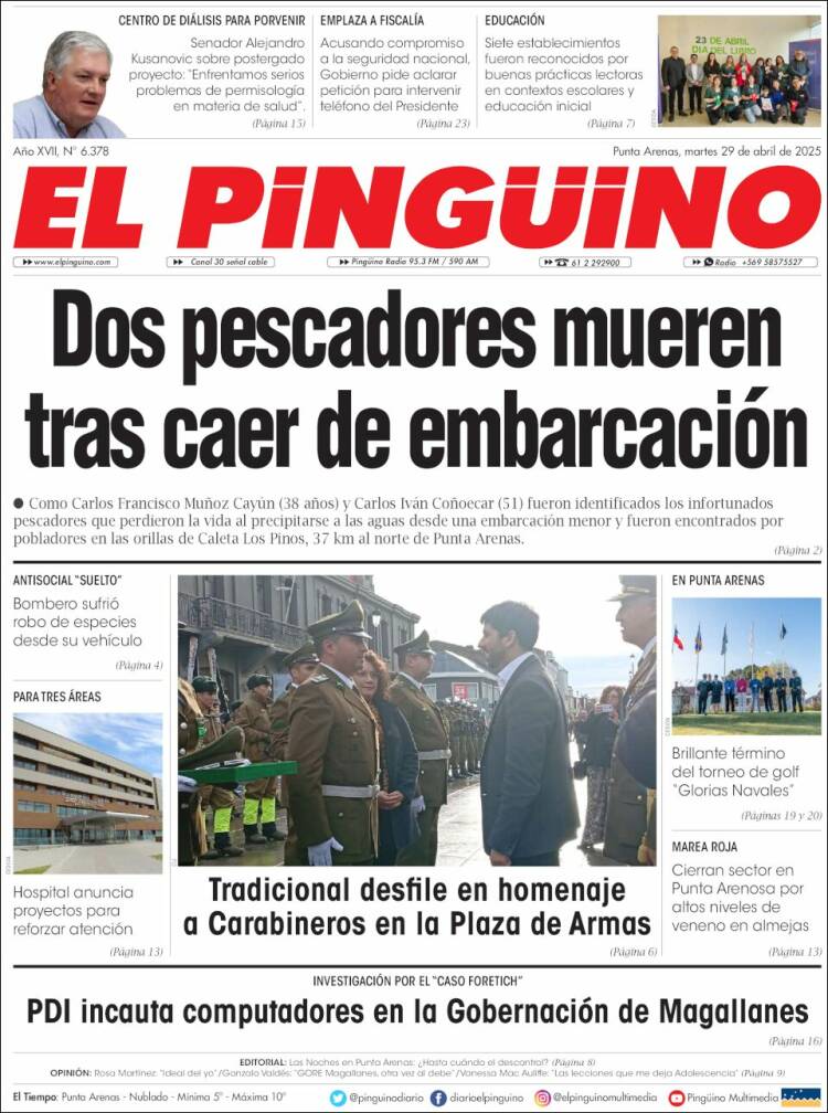 Portada de El Pingüino (Chile)