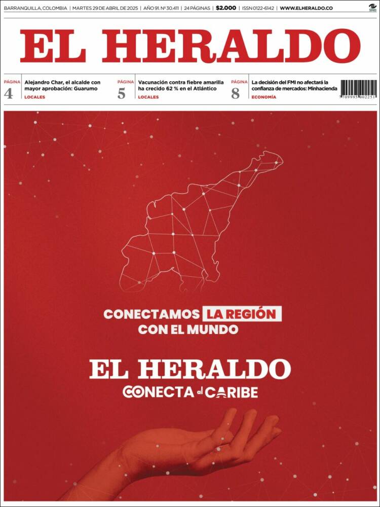 Portada de El Heraldo (Colombia)