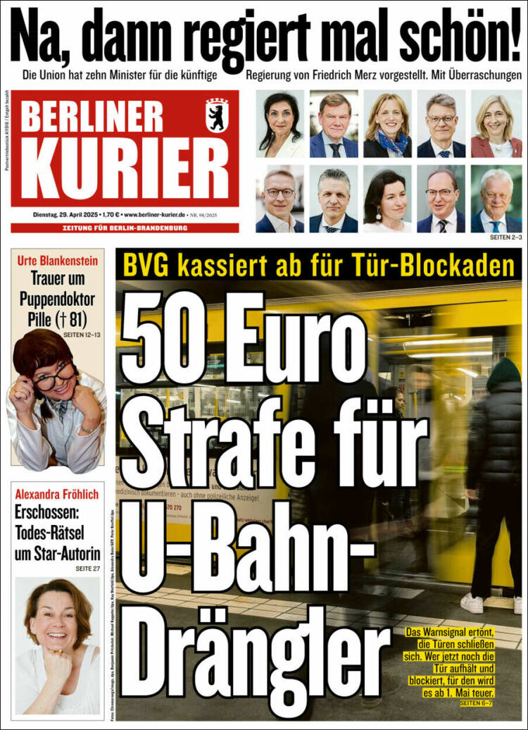Portada de Berliner Kurier - Startseite BK (Alemania)