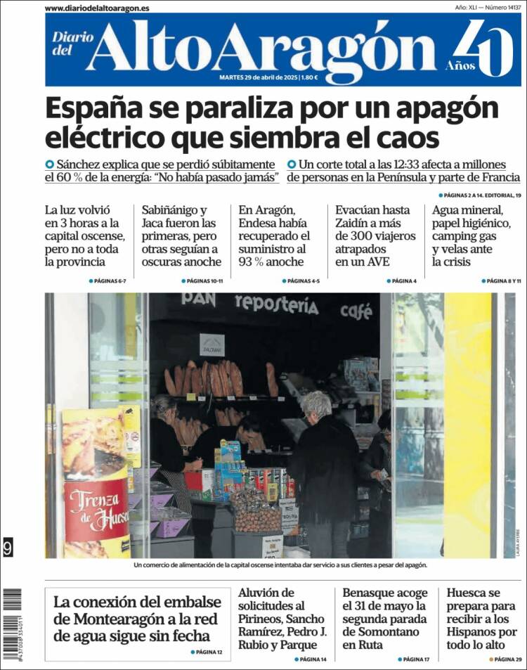 Portada de Diario del AltoAragón (España)