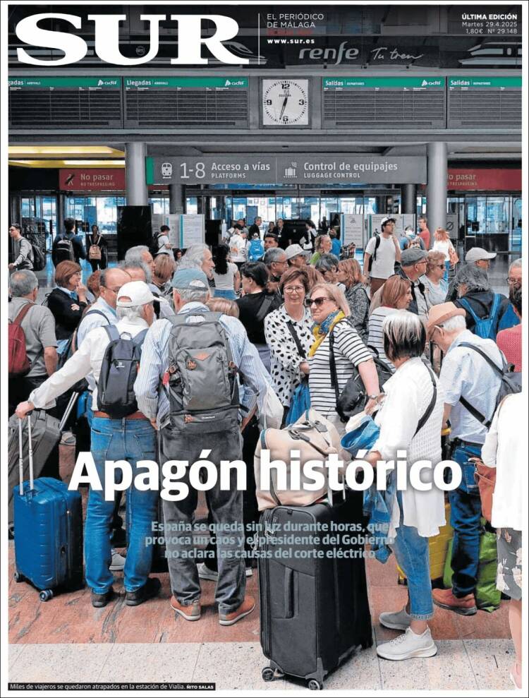 Portada de Diario el Sur (España)