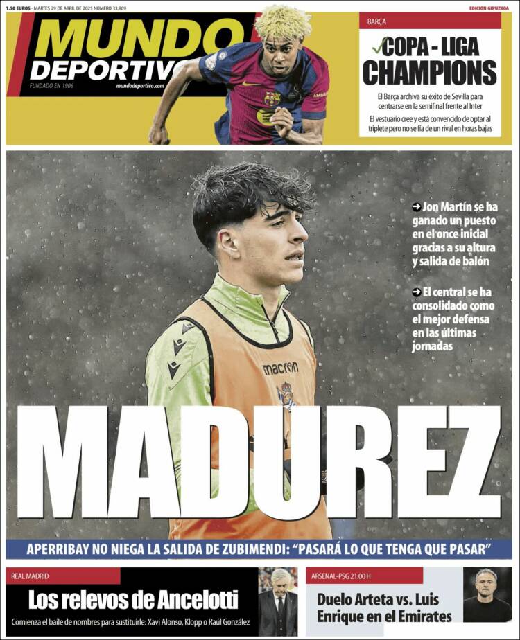 Portada de Mundo Deportivo Gipuzkoa (España)