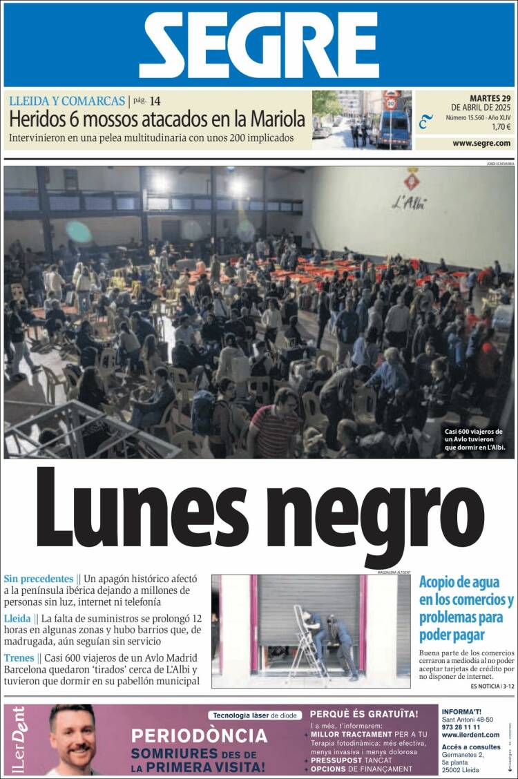 Portada de Segre  (España)