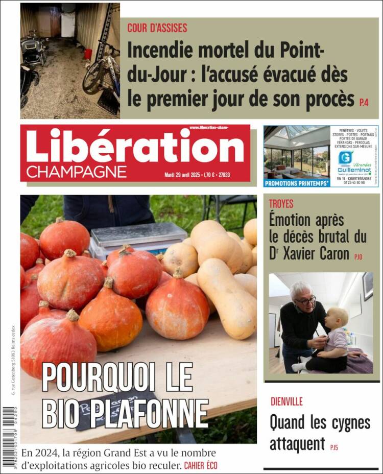 Portada de Libération Champagne (Francia)