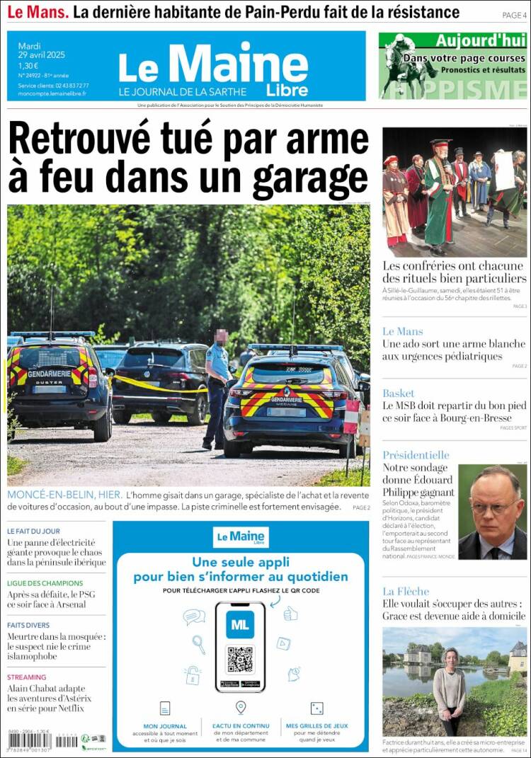Portada de Le Maine Libre (Francia)