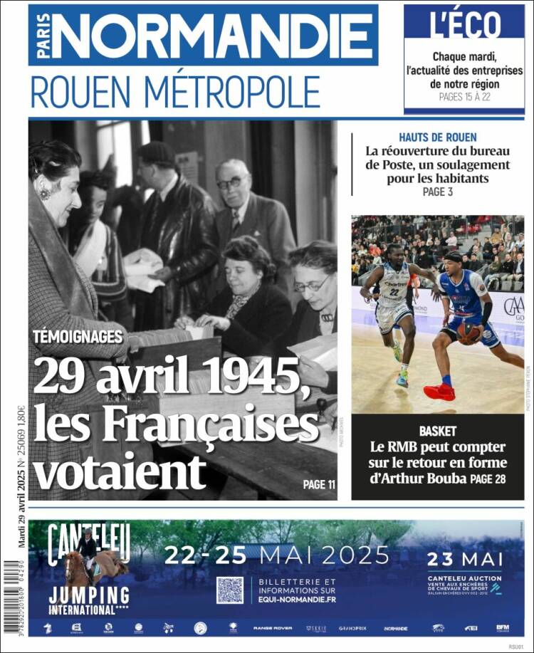 Portada de Paris Normandie (Francia)