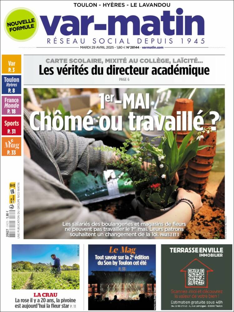 Portada de Var-Matin (Francia)