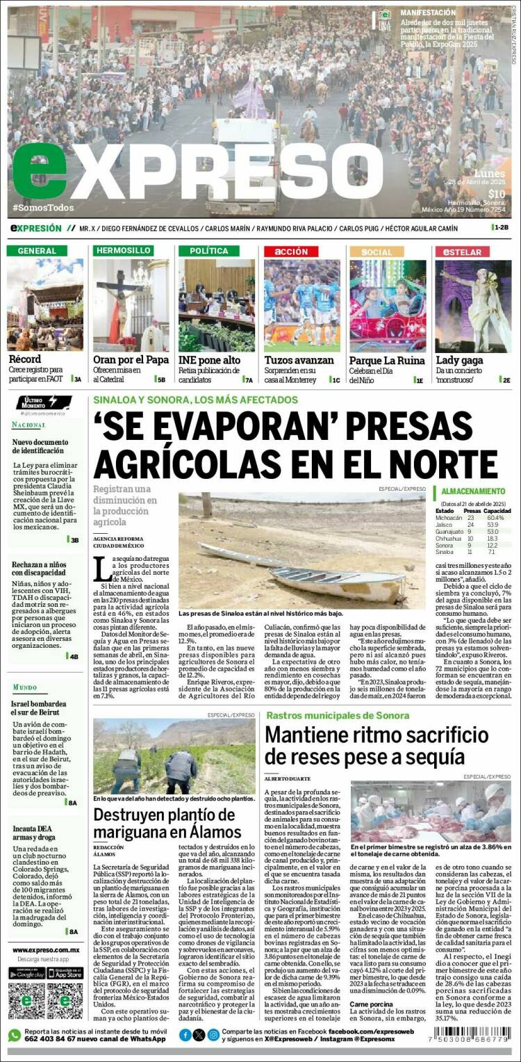 Portada de Expreso (México)