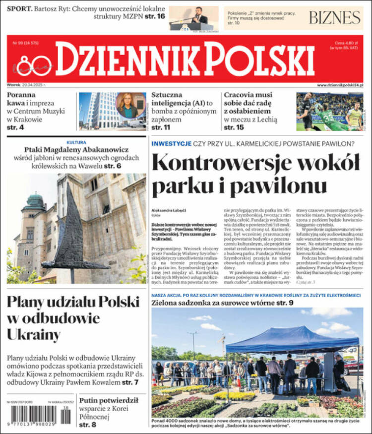 Portada de Dziennik (Polonia)