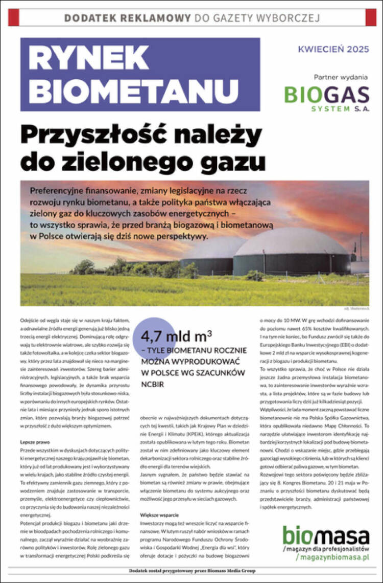 Portada de Gazeta Wyborcza (Polonia)