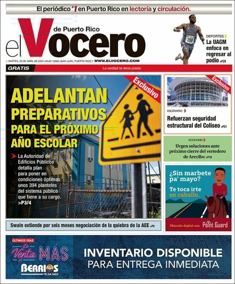 Portada de Vocero (Puerto Rico)