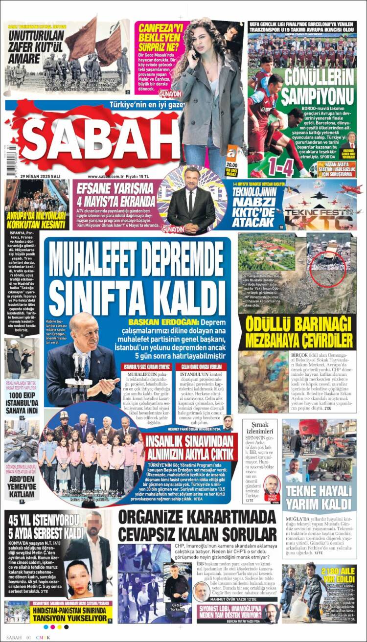 Portada de Sabah (Turqu&iacute;a)