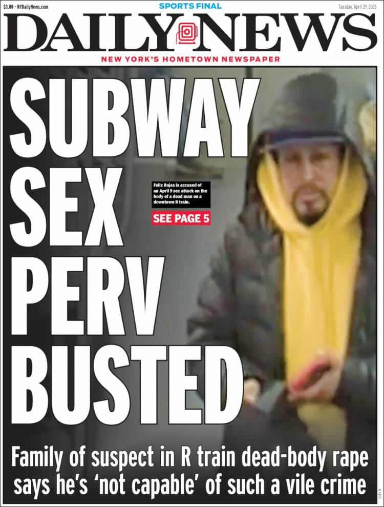 Portada de Daily News - New York (USA)