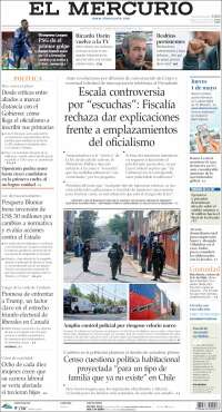 Portada de El Mercurio (Chile)