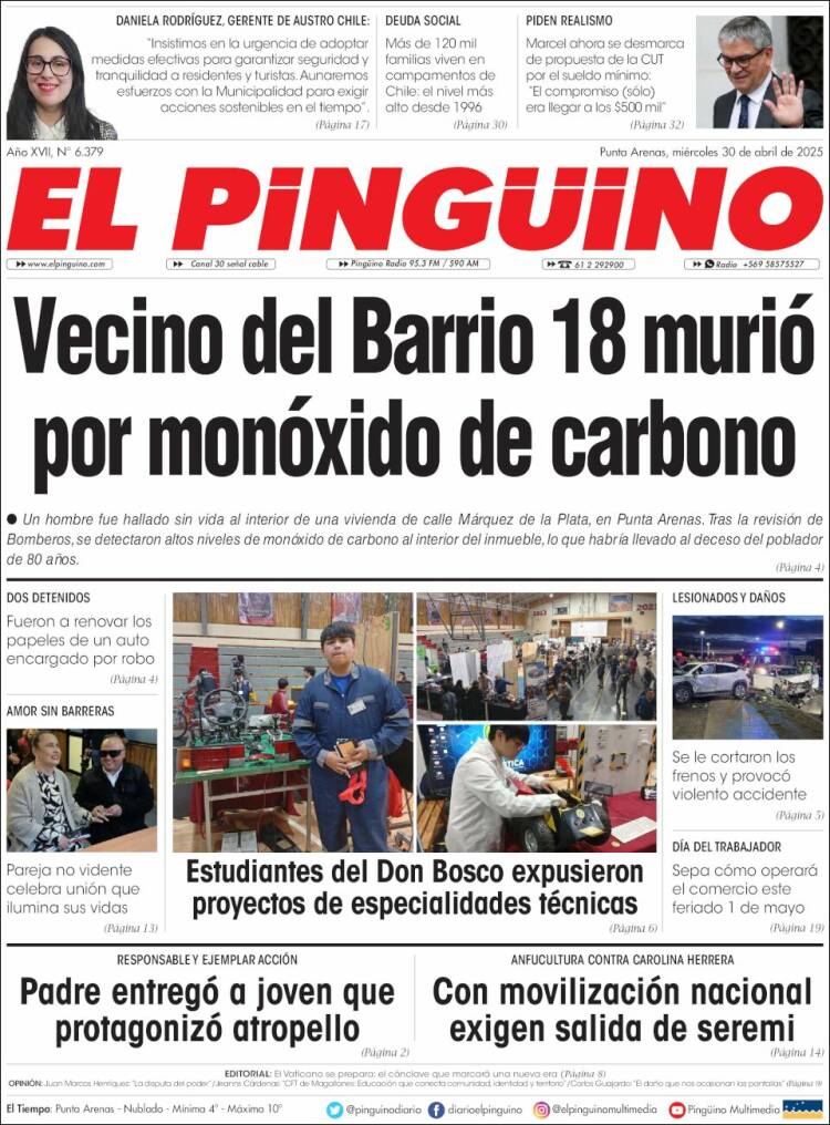 Portada de El Pingüino (Chile)