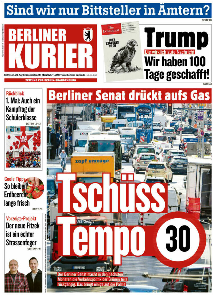 Portada de Berliner Kurier - Startseite BK (Alemania)