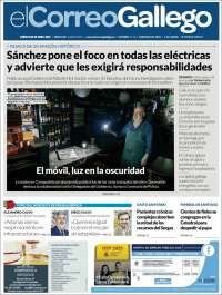 Portada de El Correo Gallego (España)