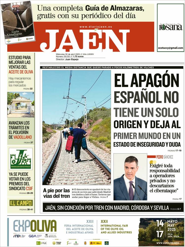 Portada de Diario Jaén (España)