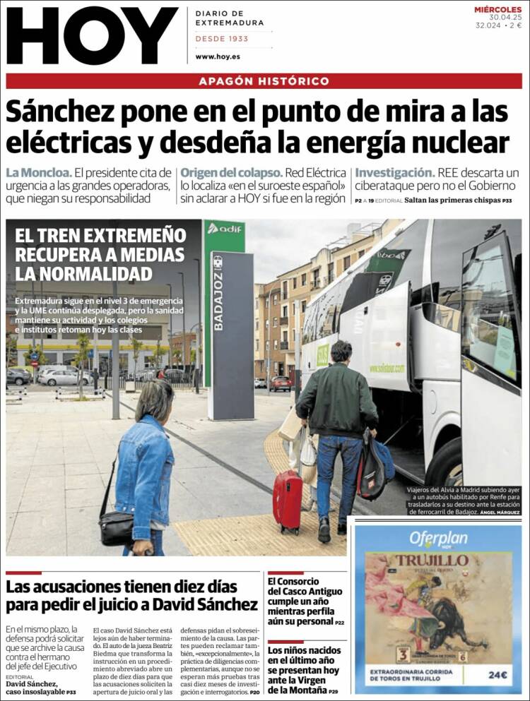 Portada de Hoy - Caceres (España)