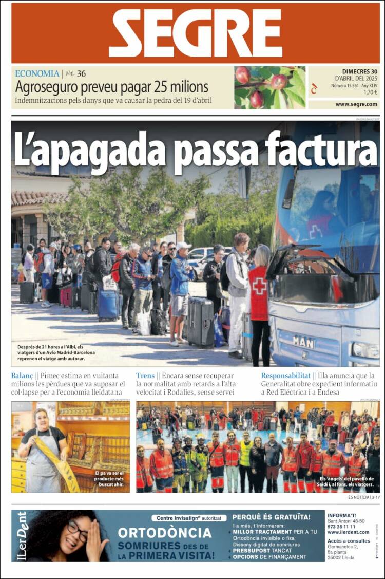 Portada de Segre (España)