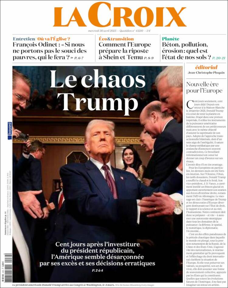 Portada de La Croix (Francia)