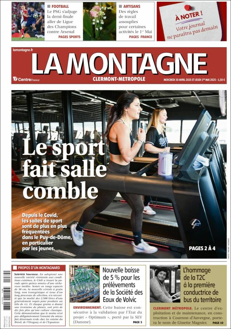 Portada de La Montagne (Francia)
