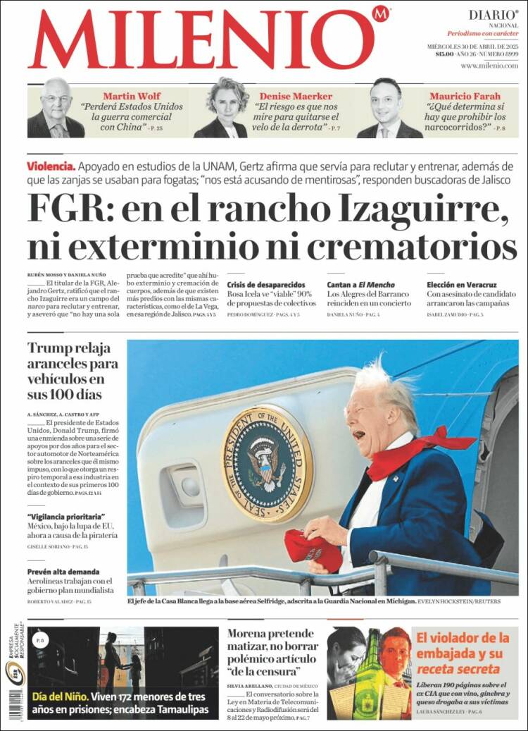 Portada de Milenio (México)