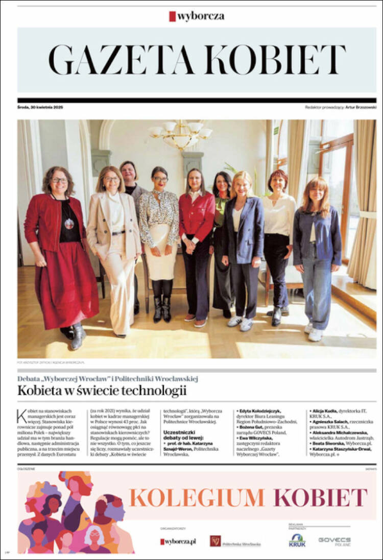 Portada de Gazeta Wyborcza (Polonia)