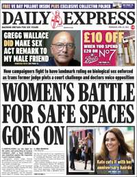 Portada de Daily Express (Reino Unido)
