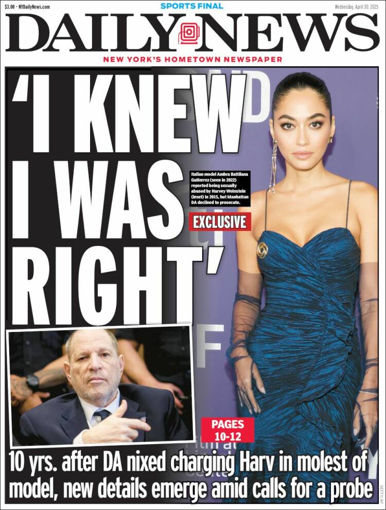 Portada de Daily News - New York (USA)