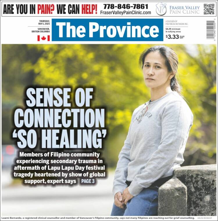 Portada de The Province (Canadá)