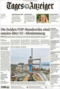 Portada de Tages-Anzeiger (Suisse)