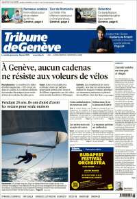 Portada de La Tribune de Genève (Suisse)