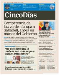 Portada de Cinco Días (España)