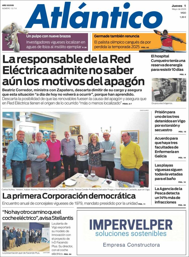 Portada de Atlántico Diario (España)