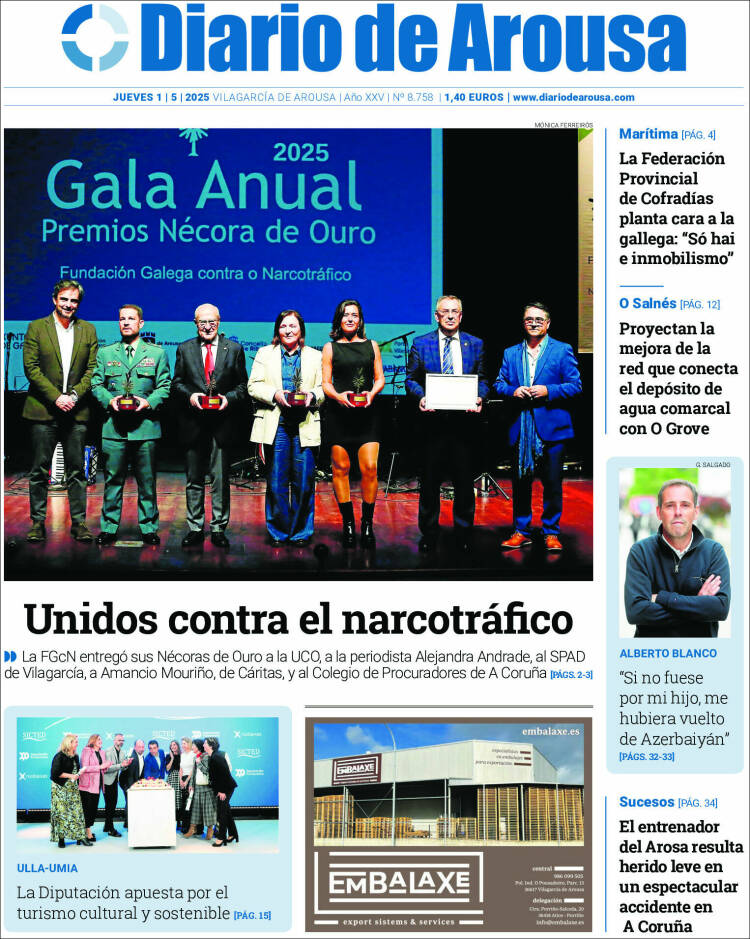 Portada de Diario de Arousa (España)