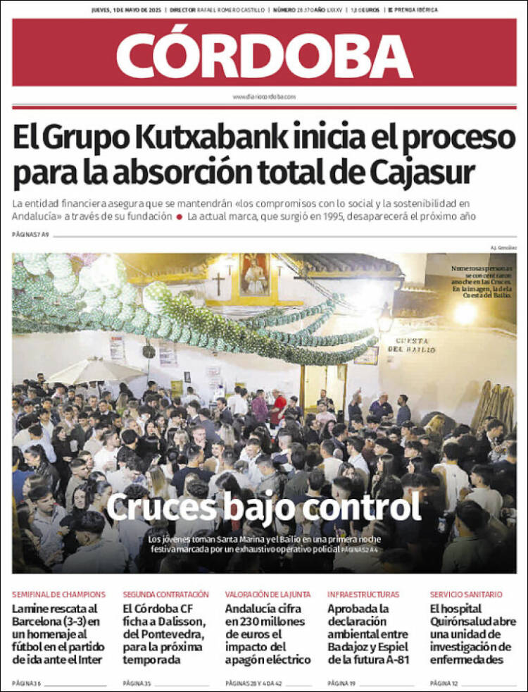 Portada de Diario de Córdoba (España)