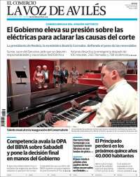 Portada de El Comercio - Avilés (España)